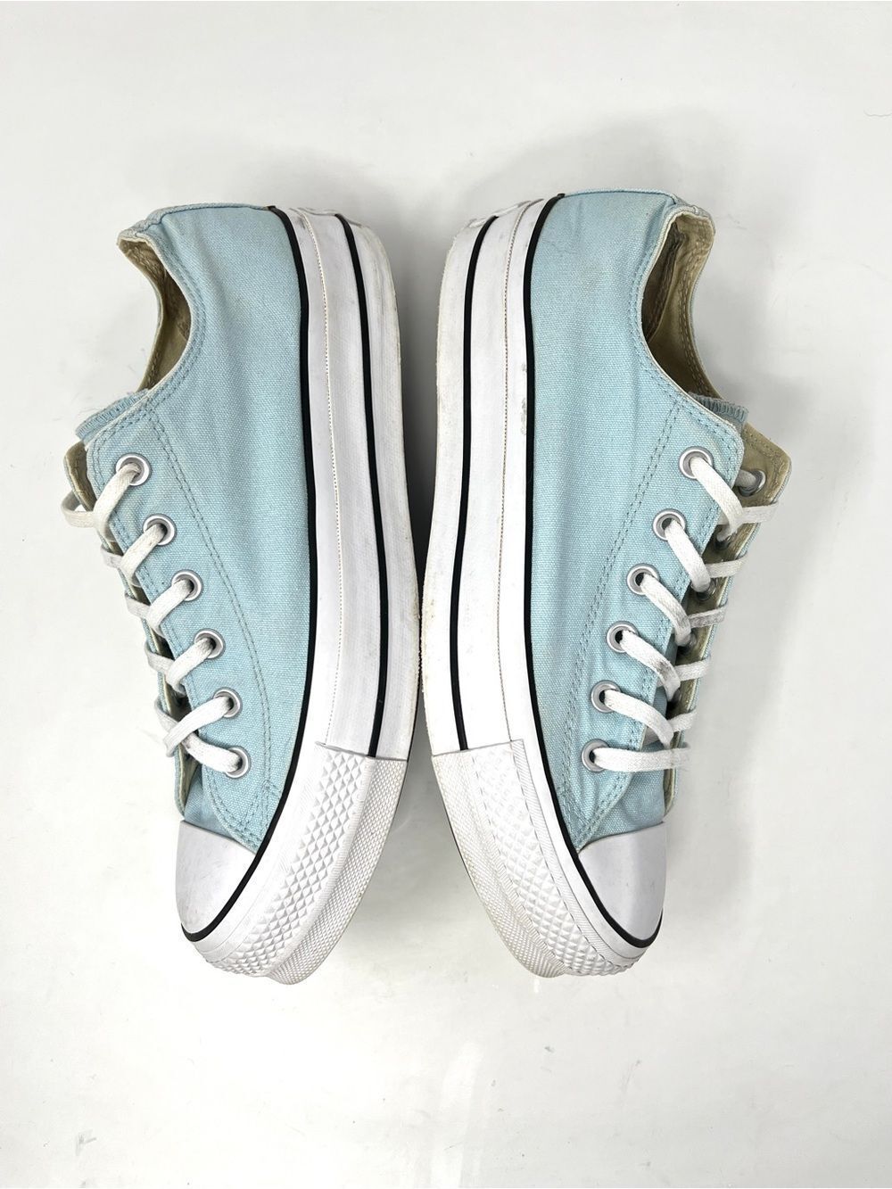 Converse Chuck Taylor All Star Lift Ox Platform Light Blue Ocean Bliss Canvas 10 - Picture 3 of 9